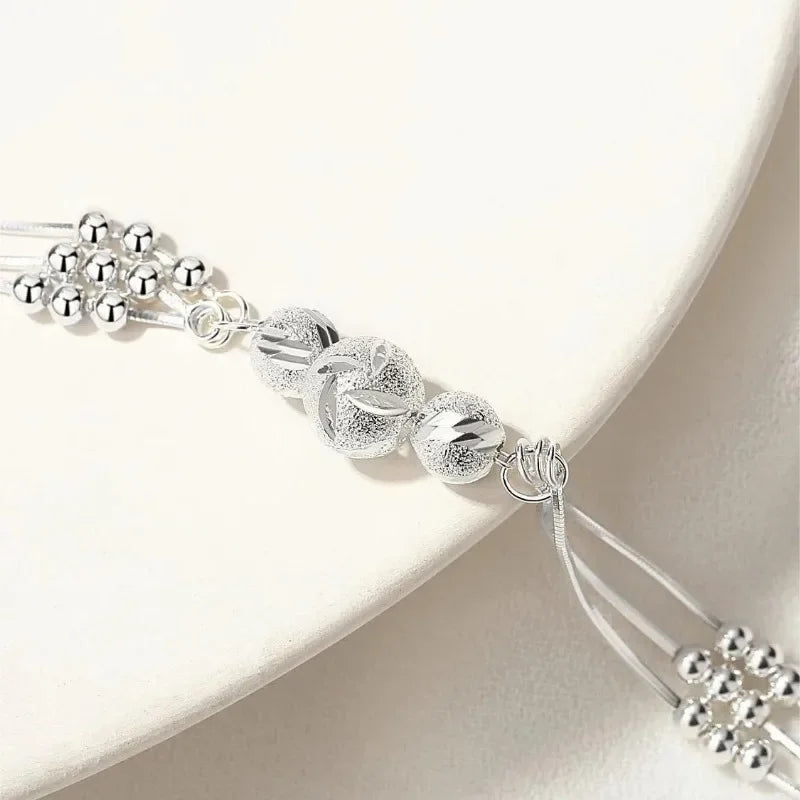 925 Sterling Silver Lucky Beads Bracelet