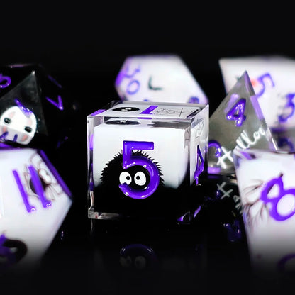 7-Piece Polyhedral Resin DnD Dice Set – Sharp Edge