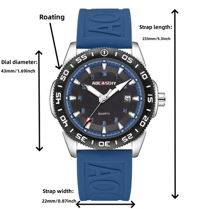 AOCASDIY Men’s Quartz Chronograph Sports Watch, Model A6023