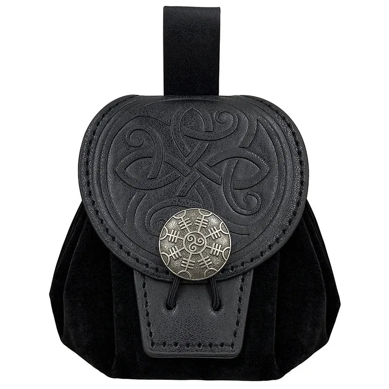 Steampunk Leather Belt Bag - Medieval Coin Purse