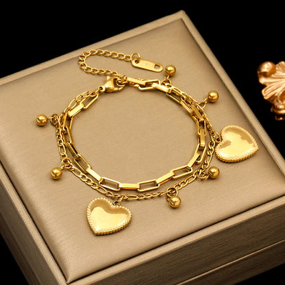 18K Gold Plated Twisted Bracelet - Stainless Steel Bangle