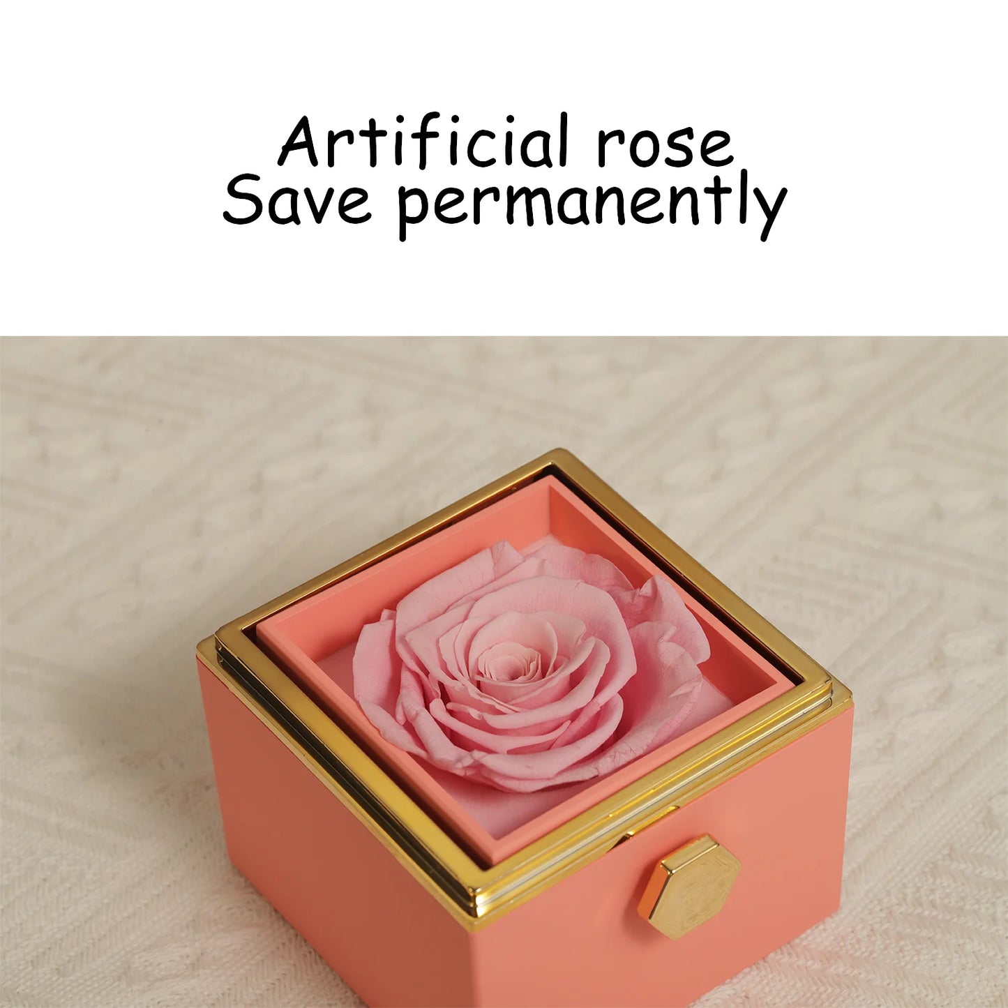 Eternal Rose Box with Custom Envelope Necklace Gift Set