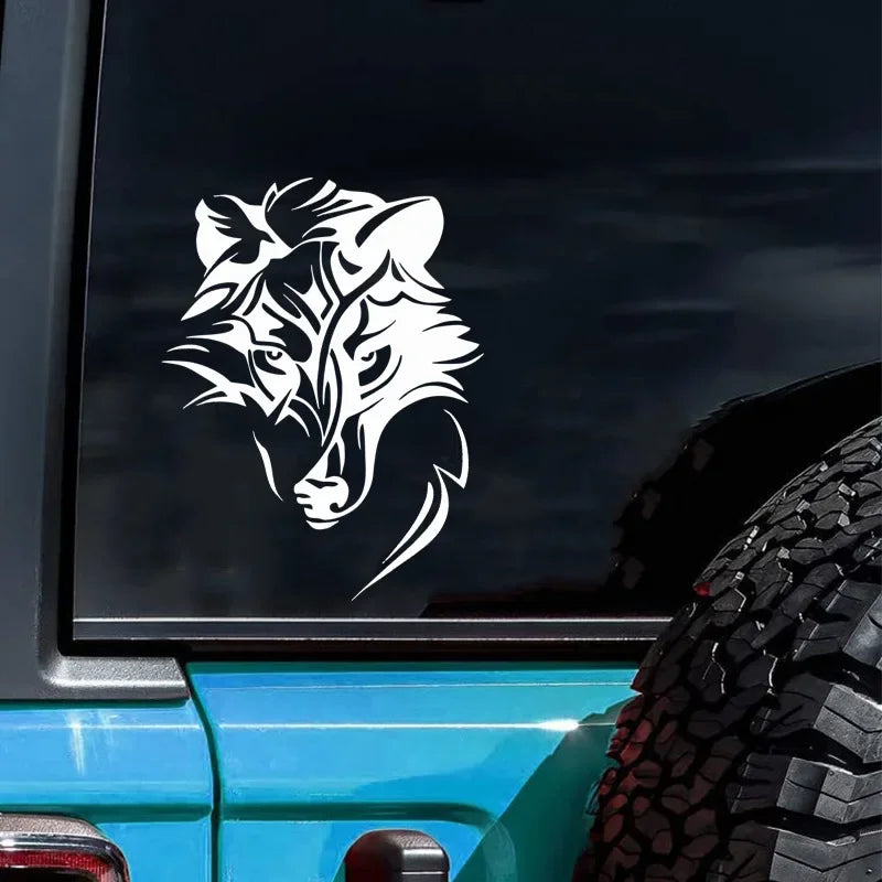 Wolf Head Car Sticker - PVC Vinyl 20x15cm & 30x23cm Decal