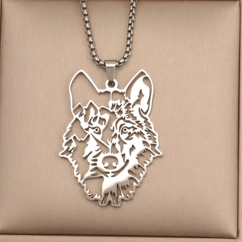 Stainless Steel Wolf Necklace