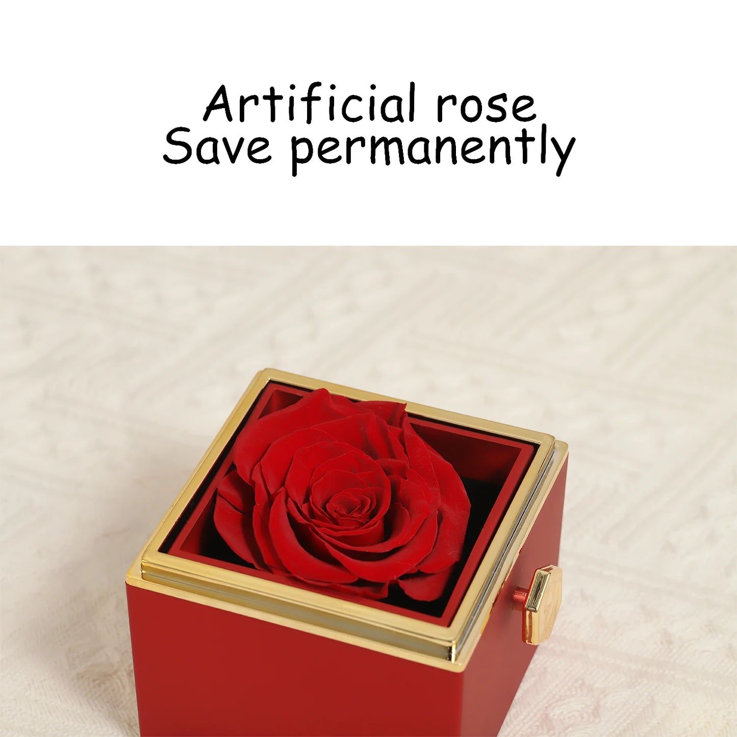 Eternal Rose Box with Custom Envelope Necklace Gift Set