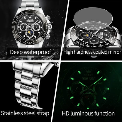 OLEVS 6654 Men's Watch - Automatic Mechanical, Sport, Waterproof, Luminous, Week Calendar