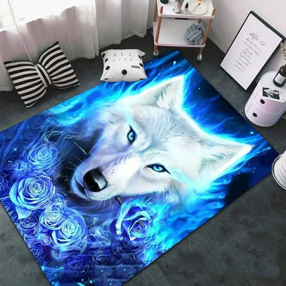 Wolf Pattern Carpet - Polyester Non-Slip Door Mat Rug