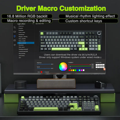 AULA F99PRO Wireless Mechanical Keyboard - Gasket Mount, Hot-Swap, 8000mAh