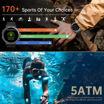 Smart Watch For T-Rex 3 GPS Smartwatch AMOLED Touch Screen 5ATM Outdoor Compass Smart Fitness Sport Monitor Men Watch ForXiaomi