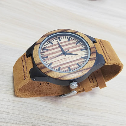 Rainch Vintage Wooden Quartz Watch for Men and Women