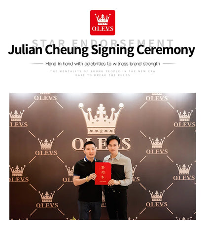 OLEVS 9931 Men's Watch - Rhombus Mirror, Waterproof, Luminous, Stainless Steel, Date Week