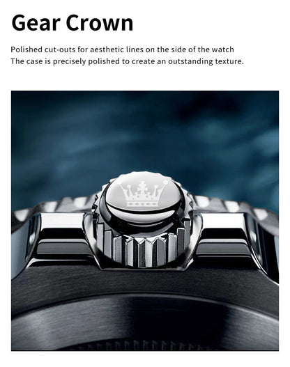 OLEVS 5885 Men's Watch - Original Brand, Waterproof, Stainless Steel, Automatic Date, Gifts