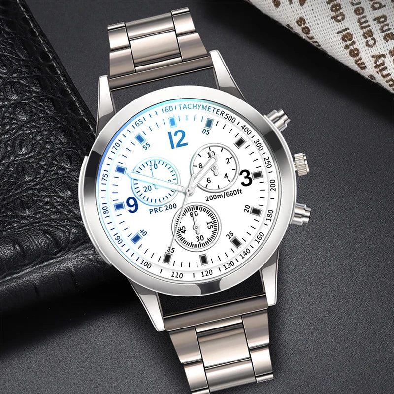 Men's Business Watch - Steel Band Quartz with Bracelet