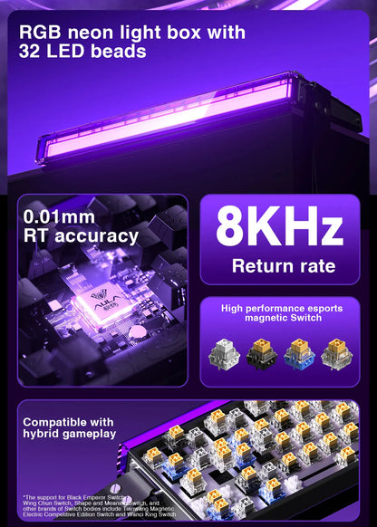 AULA HERO 68HE Magnetic Switch Keyboard - Rapid Trigger, 8K, Hot-Swap, RGB