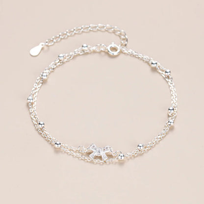 925 Sterling Silver Geometric Bead Bracelet