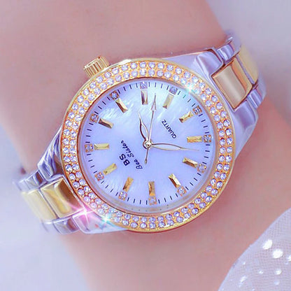 Women’s Stainless Steel Quartz Watch, Gold and Silver Options