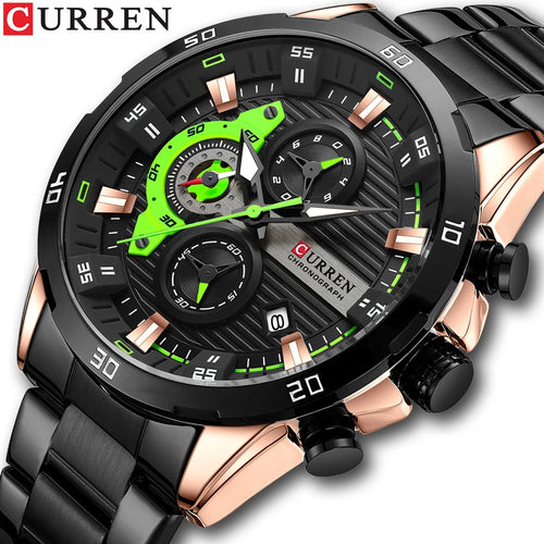CURREN Men’s Stainless Steel Quartz Chronograph Watch, Model 8402