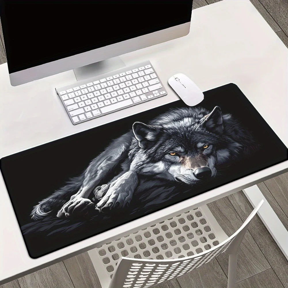 Large Wolf Mouse Pad - XXL Gaming Desk Mat 300x700x2mm
