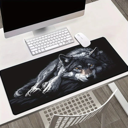 Large Wolf Mouse Pad - XXL Gaming Desk Mat 300x700x2mm