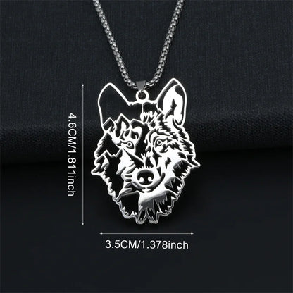 Stainless Steel Wolf Necklace