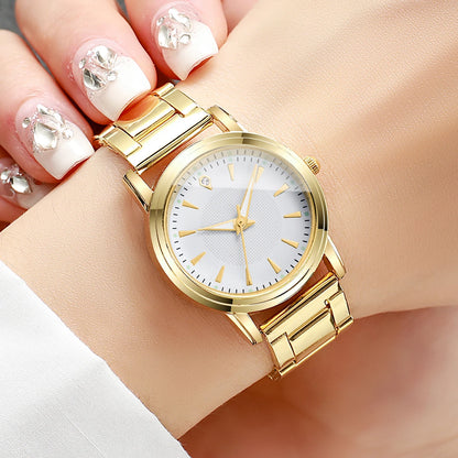 2pcs Couples Quartz Watch Set - Alloy, Numberless Dial, Fashion Casual, No Box