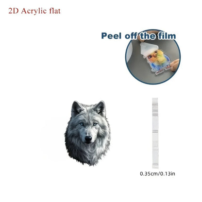 Wolf Head Acrylic Keychain - 30cm 2D Flat Ornament