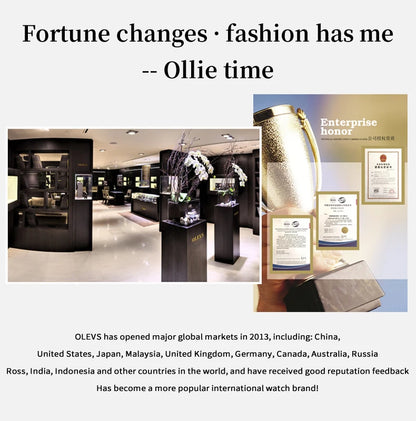OLEVS 9931L Women's Watch - Elegant Fashion, Luxury, Waterproof, Stainless Steel, Luminous Date
