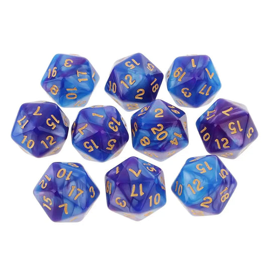 Sharp-Edge Resin Liquid-Core Dice Set for D&D and RPG Games