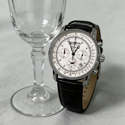 Men’s Three-Eye Quartz Watch with Stainless Steel Band