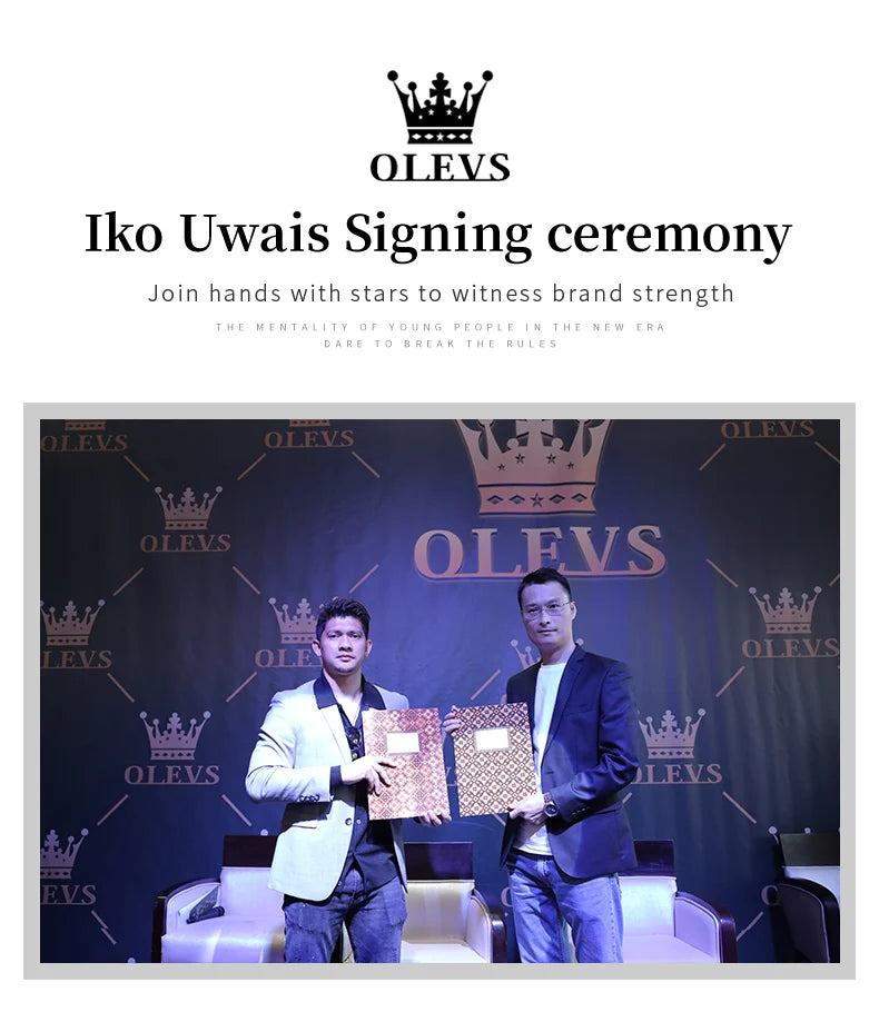 OLEVS 6630 Men's Watch - Automatic Mechanical, Threaded Dial, Waterproof, Stainless Steel, Luxury