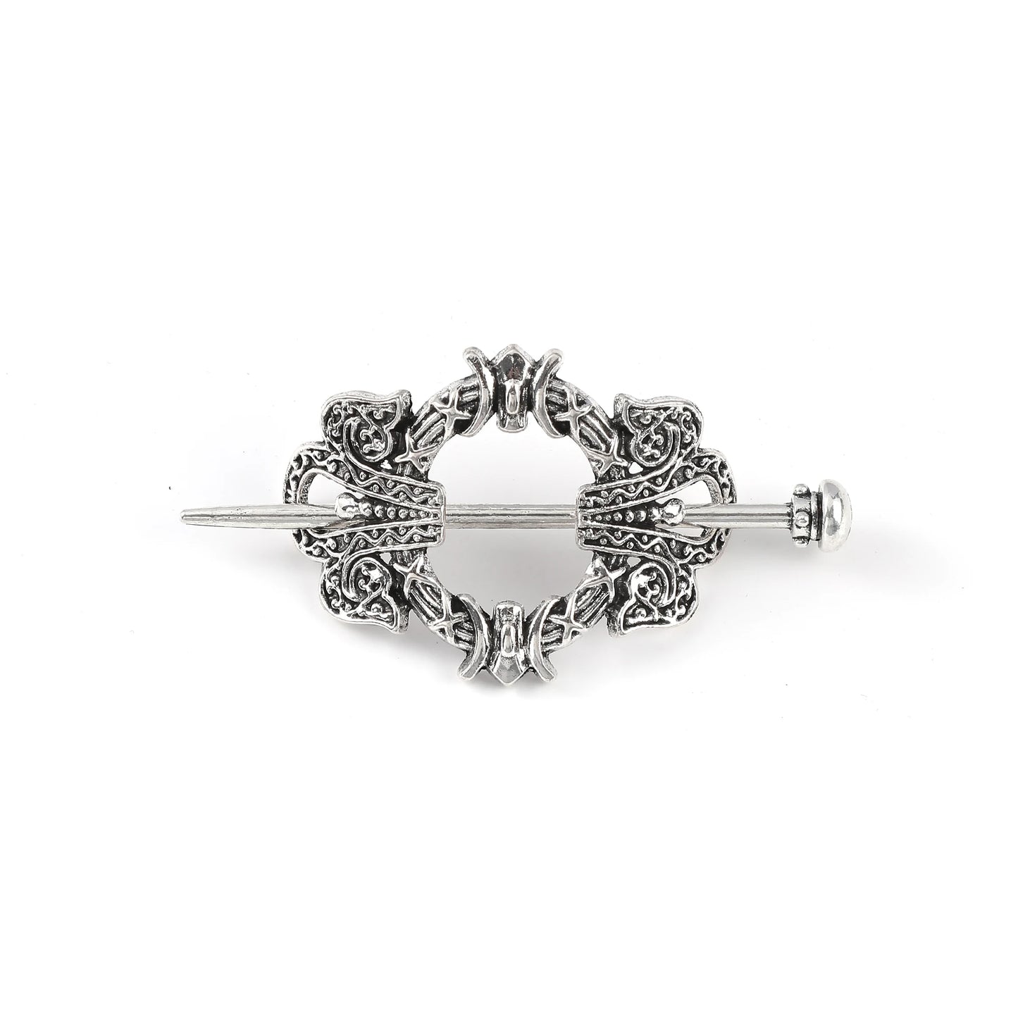 Celtic Knot Sweater Pin – Viking Style, Zinc Alloy, Silver, 3 Styles