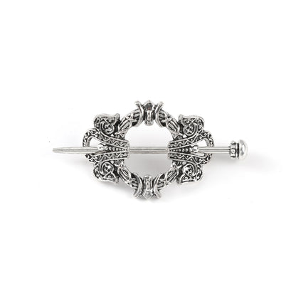 Celtic Knot Sweater Pin – Viking Style, Zinc Alloy, Silver, 3 Styles