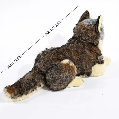 Ultra-Realistic Wolf Plush Toy - PP Cotton Soft Pillow Gift