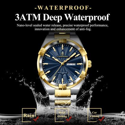 CAREKISO Military Watch - Waterproof Luminous Quartz with Date & Week