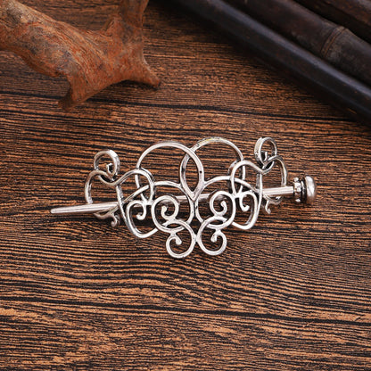 Celtic Knot Hair Stick – Retro Irish Style, Metal Alloy, Silver, 3 Styles
