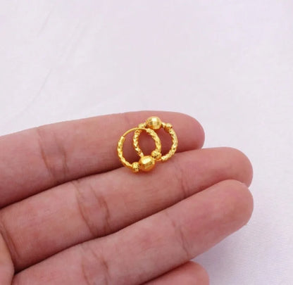 Gold Plated Small Round Hoop Earrings - Fashion Jewelry
