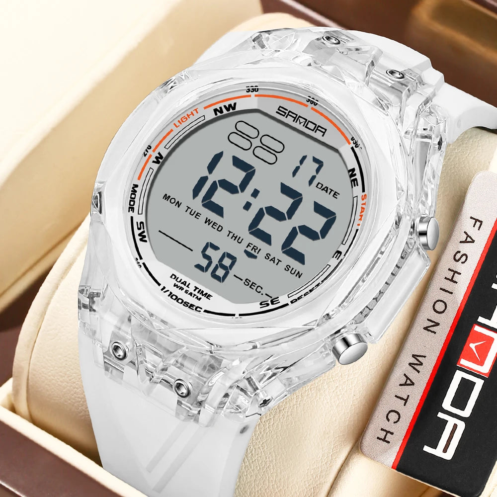 SANDA 6289 Women’s Digital Sports Watch with LED Backlight and Alarm