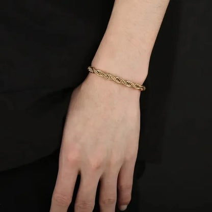 18K Gold Plated Sterling Silver Chain Bracelet