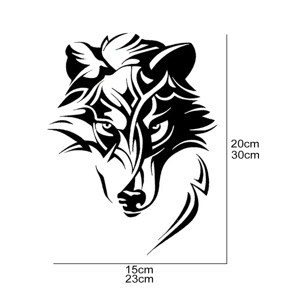 Wolf Head Car Sticker - PVC Vinyl 20x15cm & 30x23cm Decal