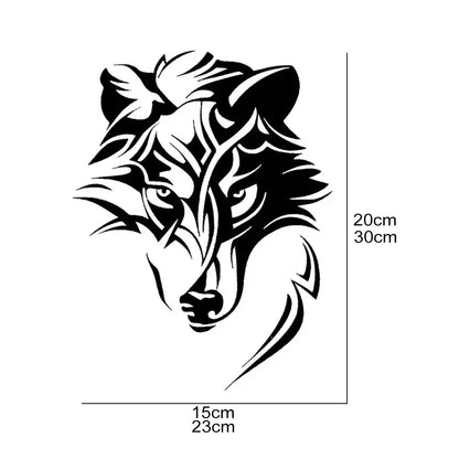 Wolf Head Car Sticker - PVC Vinyl 20x15cm & 30x23cm Decal