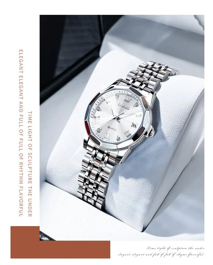 OLEVS 9931L Elegant Fashion Watch - Luxury, Waterproof, Stainless Steel, Luminous Date