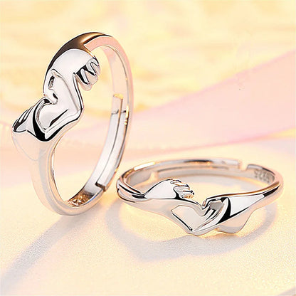 Square Zirconia Couple Rings - Luxury Wedding Bands