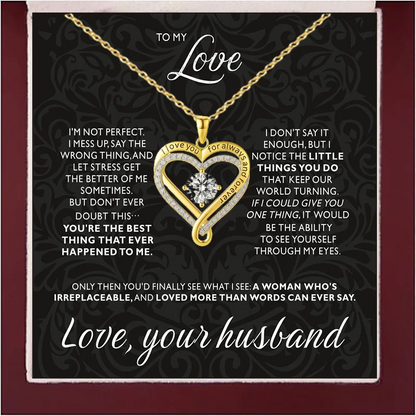 Eternal Heart Necklace - Double Layer Gift Set with Box