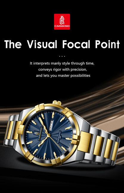CAREKISO Military Watch - Waterproof Luminous Quartz with Date & Week
