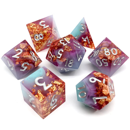 7-Piece Sharp Edge Resin DnD Dice Set – RPG Polyhedral