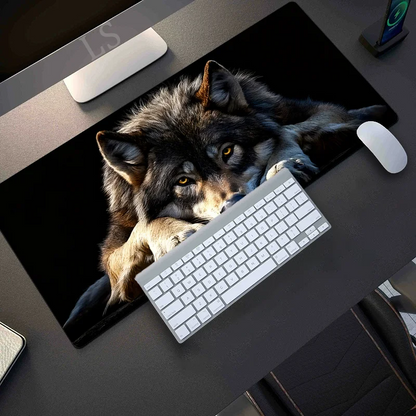Large Wolf Mouse Pad - XXL Gaming Desk Mat 300x700x2mm