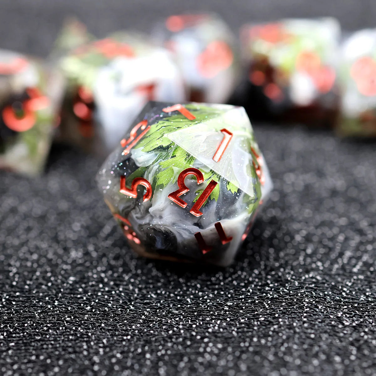 7-Piece Sharp Edge Resin DnD Dice Set – RPG Polyhedral