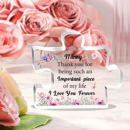 Nana Puzzle Plaque – Acrylic Sign, Nanny/Nan Gift for Mother's Day & Birthday