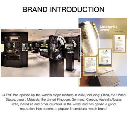 OLEVS 6898 Men's Watch - Simple Blue Face, Waterproof, Leather Strap, Business Casual, Automatic