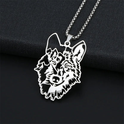 Stainless Steel Wolf Necklace
